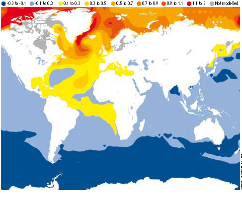 Sea level rise after THC collapse
