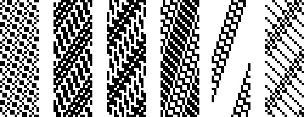 Different weaving patterns