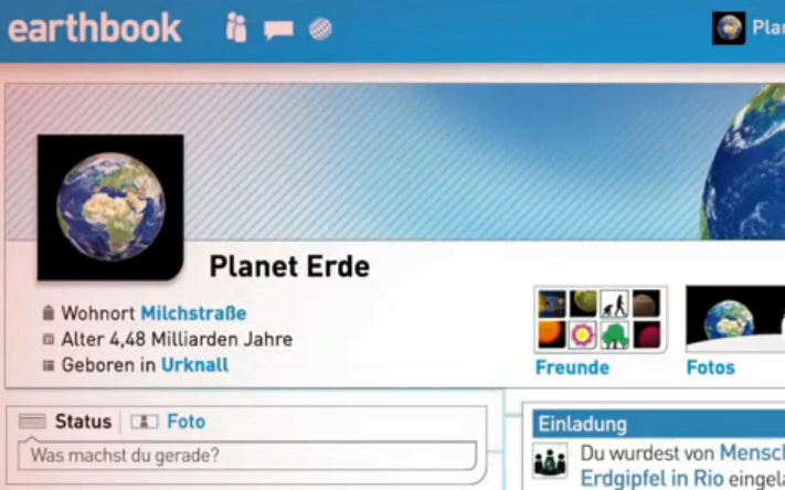 Erfolgsfilm "Earthbook":  Die Erde geht online