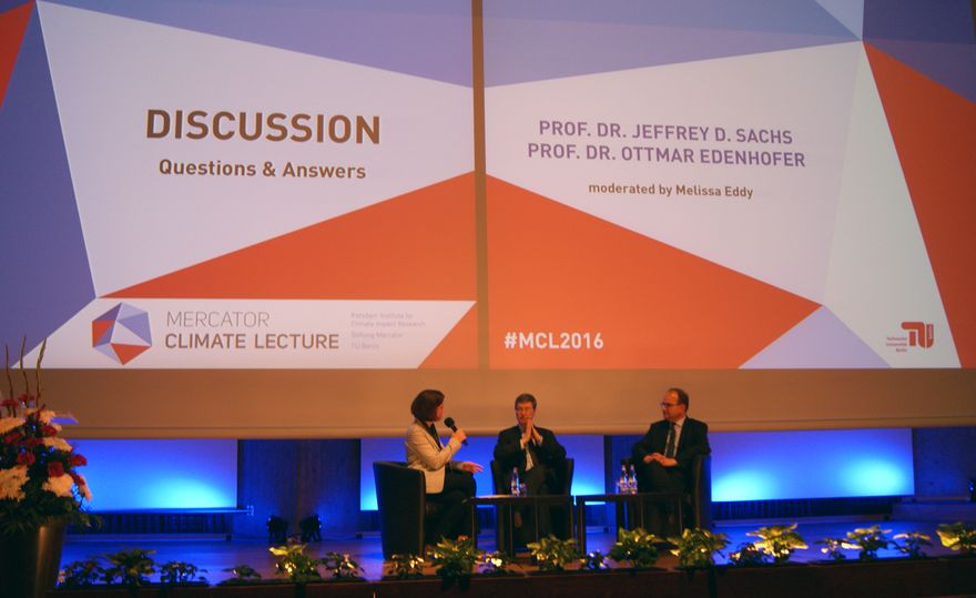 „Die Welt 2050“: Mercator Climate Lecture mit den Ökonomen Sachs und Edenhofer