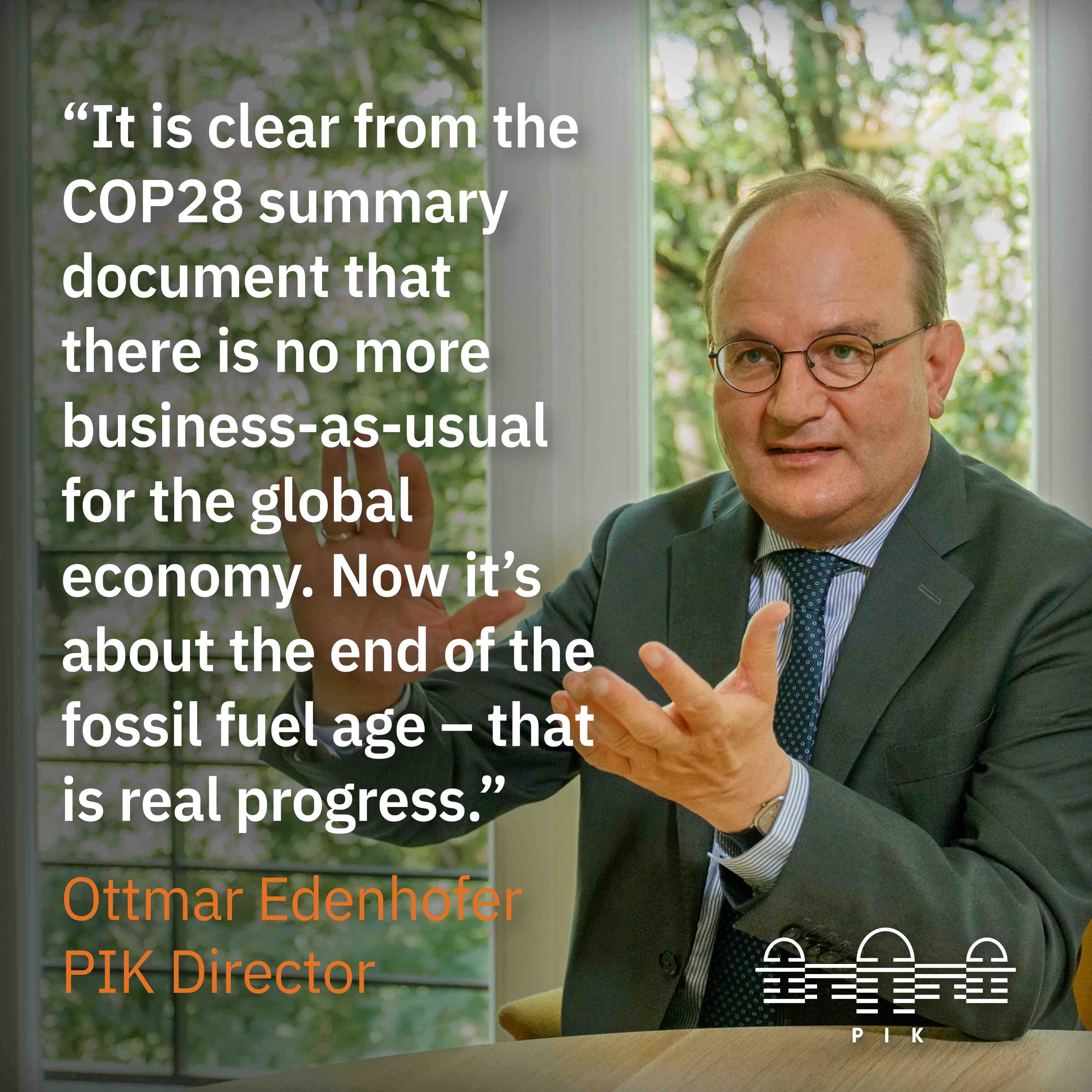 COP 28 Edenhofer statement