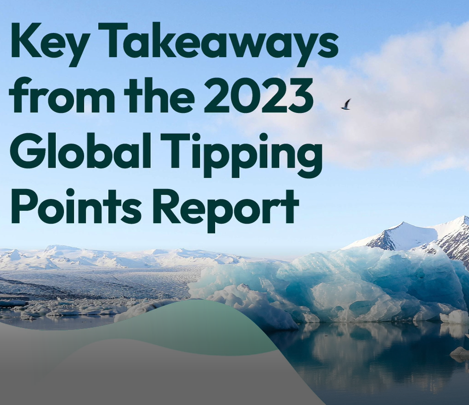 Point 2 Point Report Global Tipping Points Report: a comprehensive assessment of tipping ...