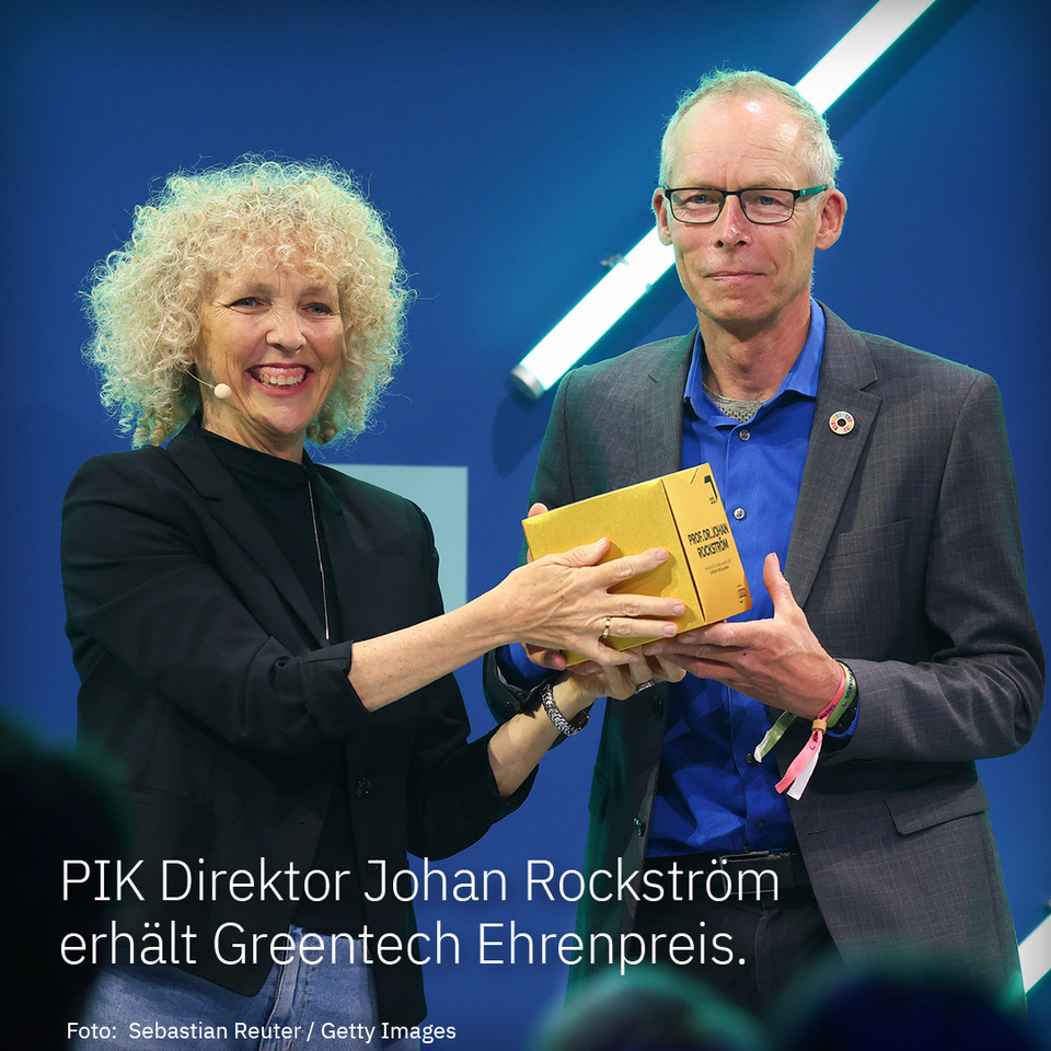 Greentech Ehrenpreis für Johan Rockström