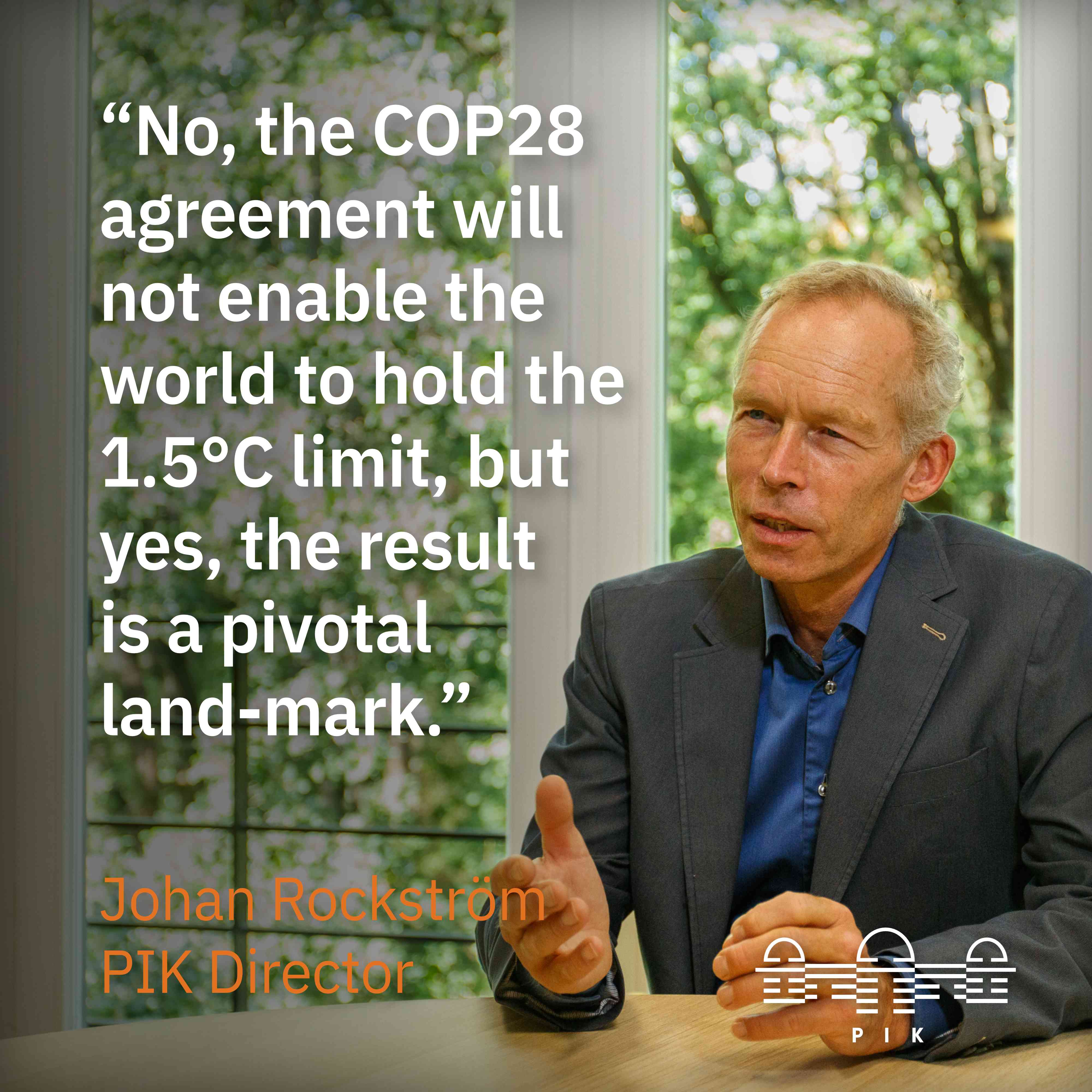 PIK Assessment on COP28 closing, Johan Rockström