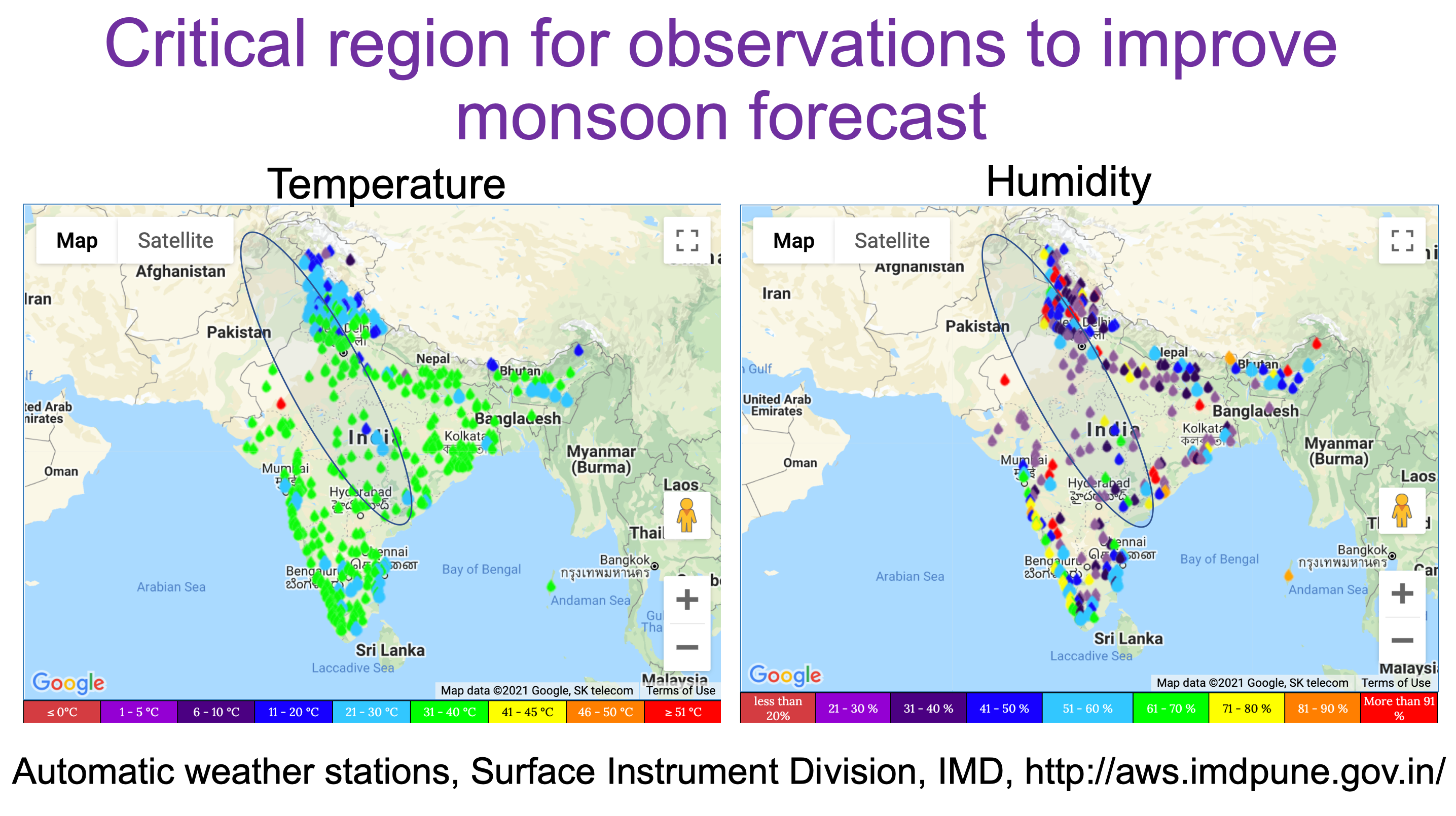 Critical region for weather observations in the Indian subcontinent to improve Monsoon prediction