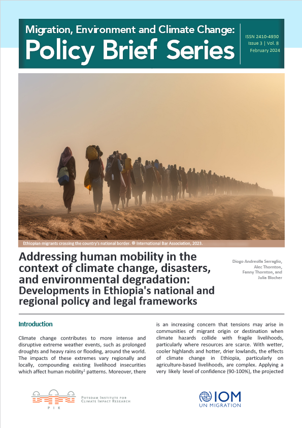 Policy Brief: How does law and policy respond to climate-linked migration in Ethiopa - advances and continuing gaps