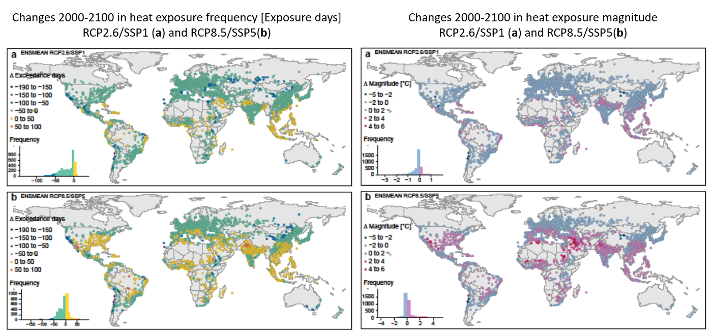 Heat adaptation and exposure in urban areas: prosperity alone won't save us