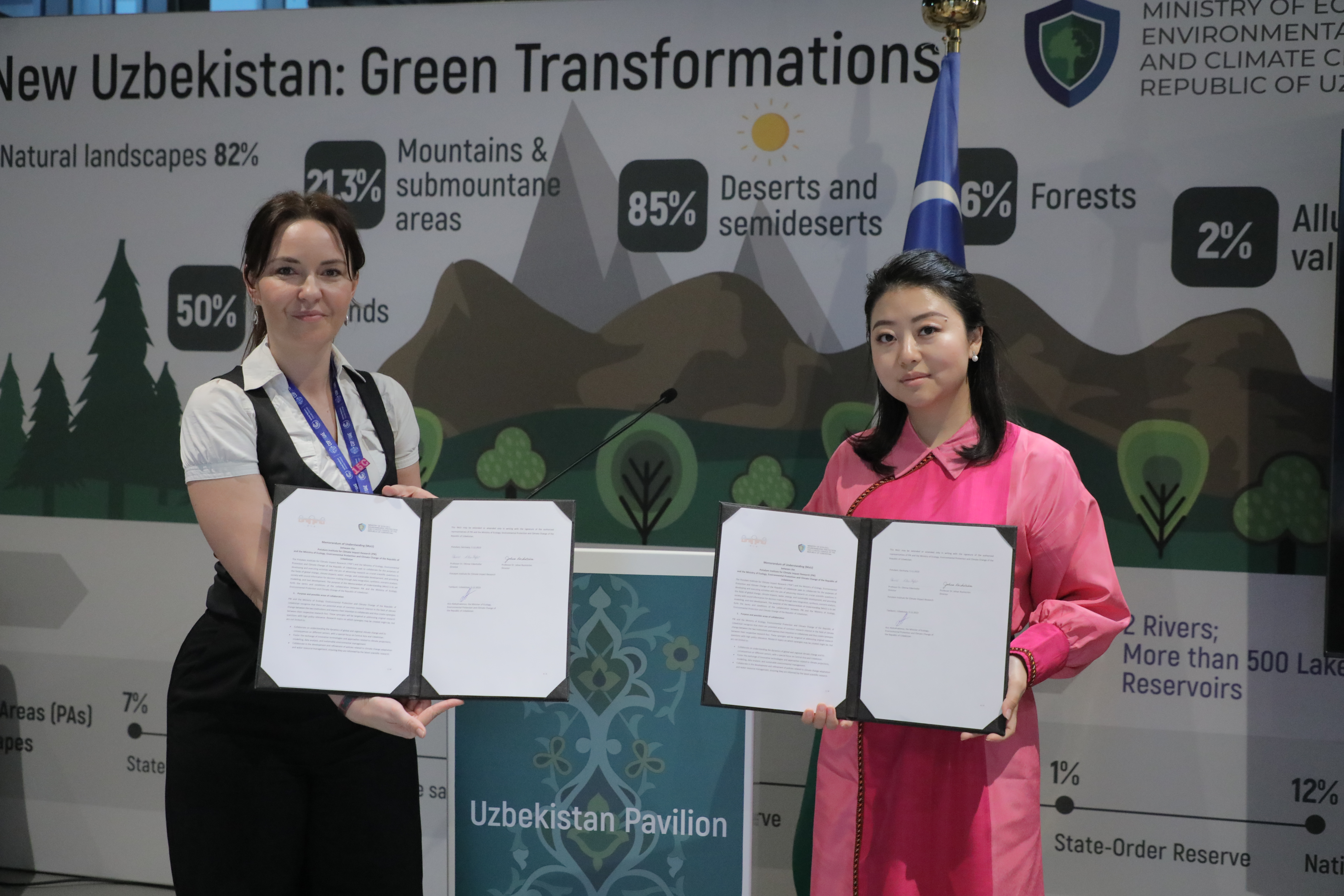 Contributions of PIK‘s Green Vision Central Asia scientists to COP28 in Dubai
