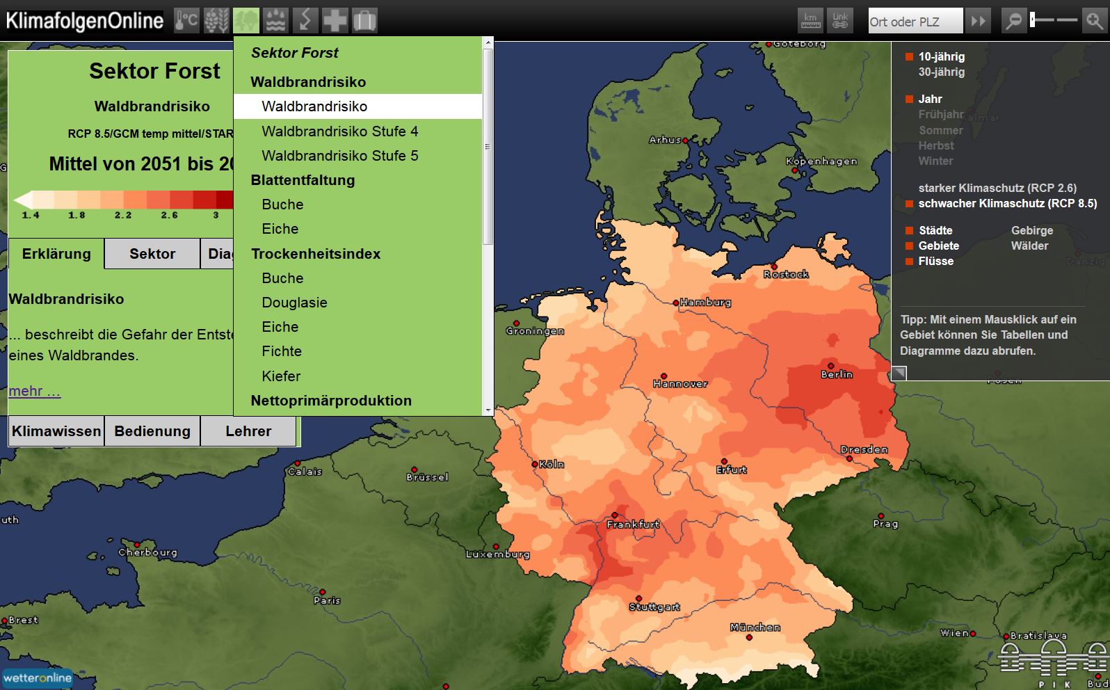 A new education platform on climate impacts for Germany