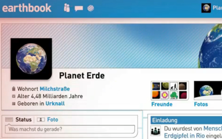 Successful video "Earthbook": Earth goes online