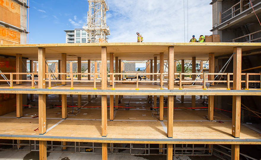 Buildings can become a global CO2 sink if made out of wood instead of cement and steel