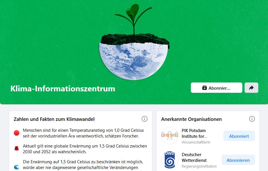 Facebook launches Climate Science Information Center with scientific contributions by PIK