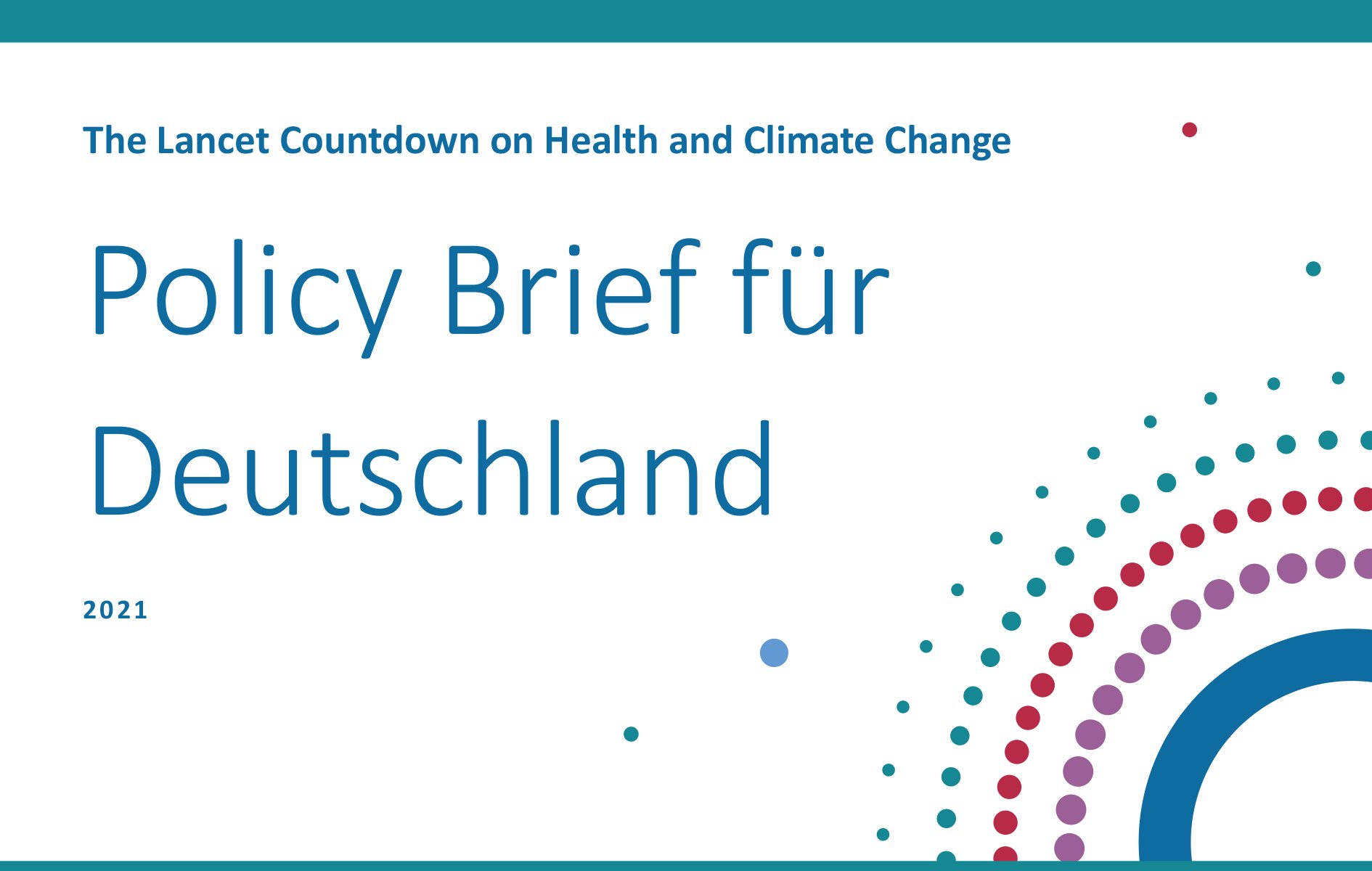 New Lancet Countdown Policy Brief for Germany confirms considerable need for action