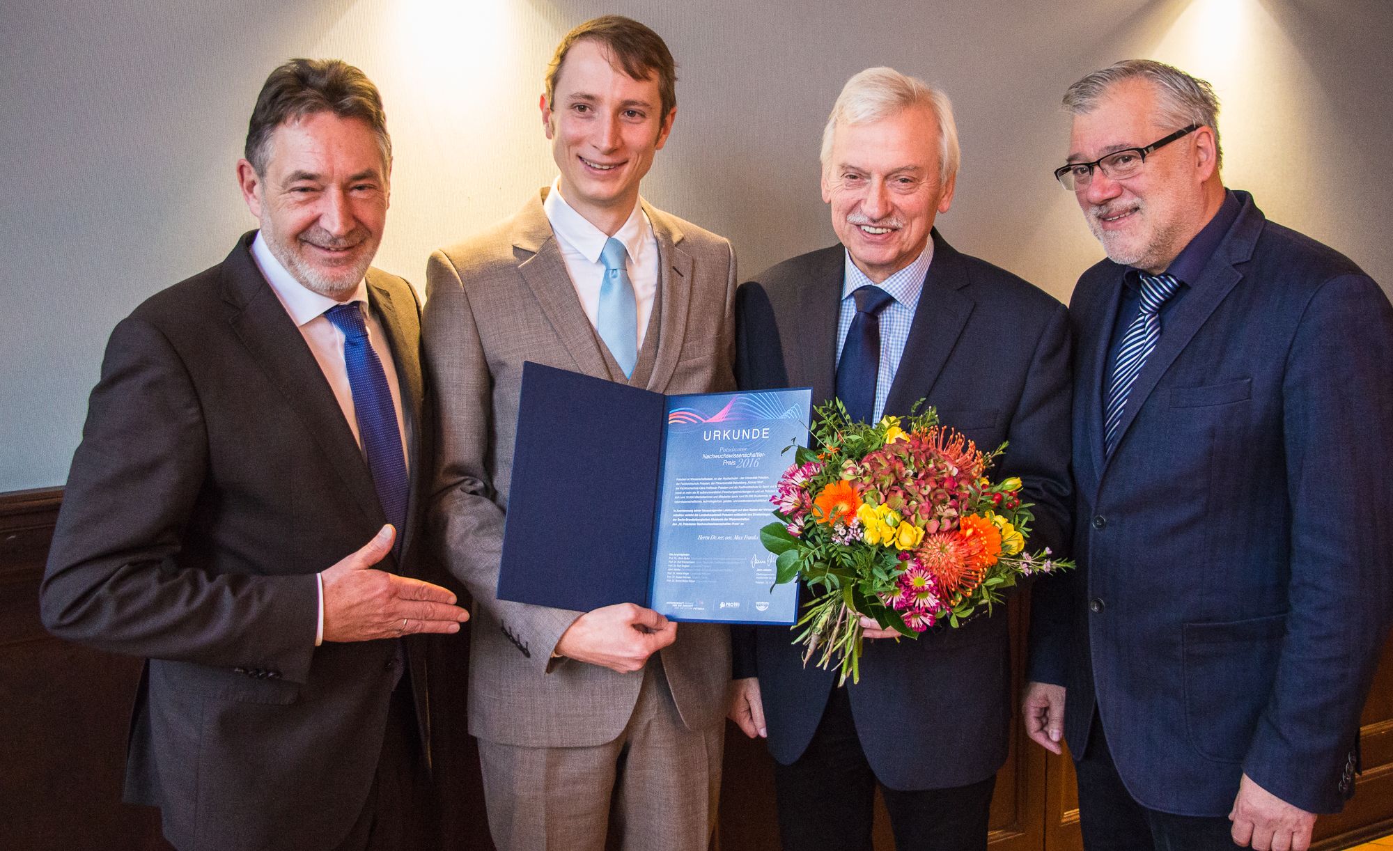 Potsdam Young Scientist Award for Max Franks Potsdam Young Scientist Award for Max Franks