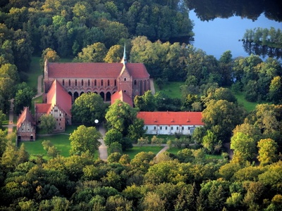 Chorin Monastery airial view