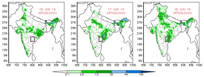 Map of daily rainfall Telangana monsoon onset
