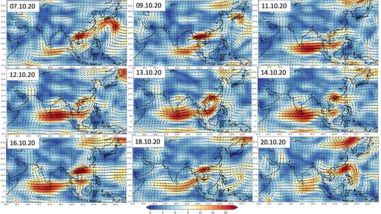 Northeast wind India October 2020